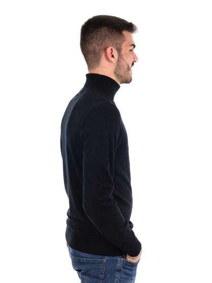 Gianni lupo dolcevit maglia da uomo nero