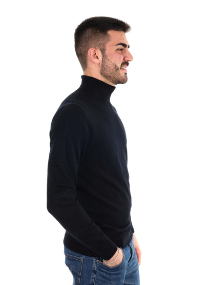 Gianni lupo dolcevit maglia da uomo nero
