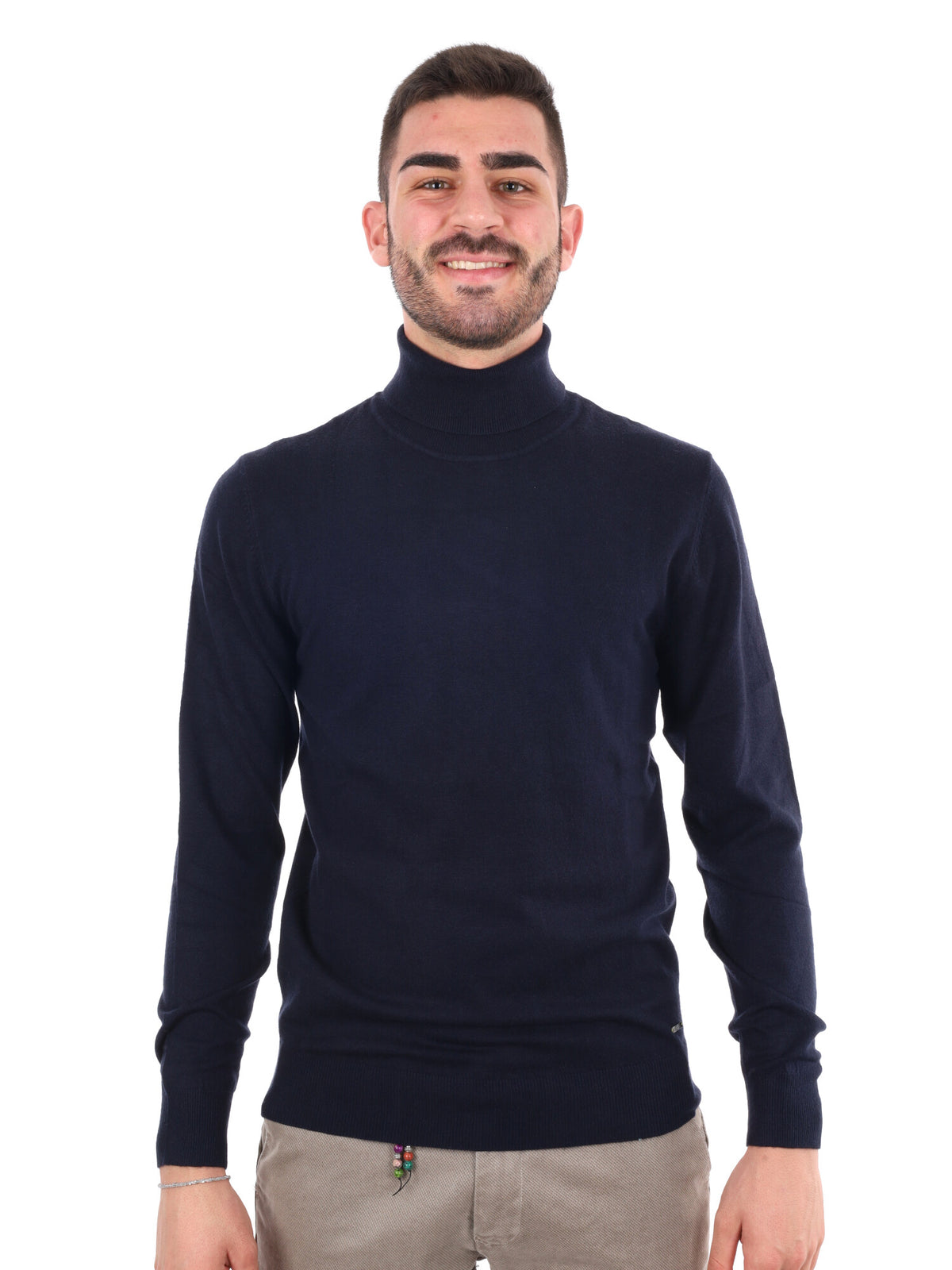 Gianni lupo dolcevit maglia da uomo blu