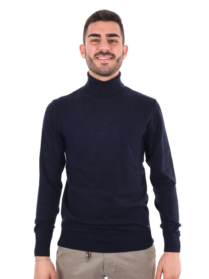 Gianni lupo dolcevit maglia da uomo blu