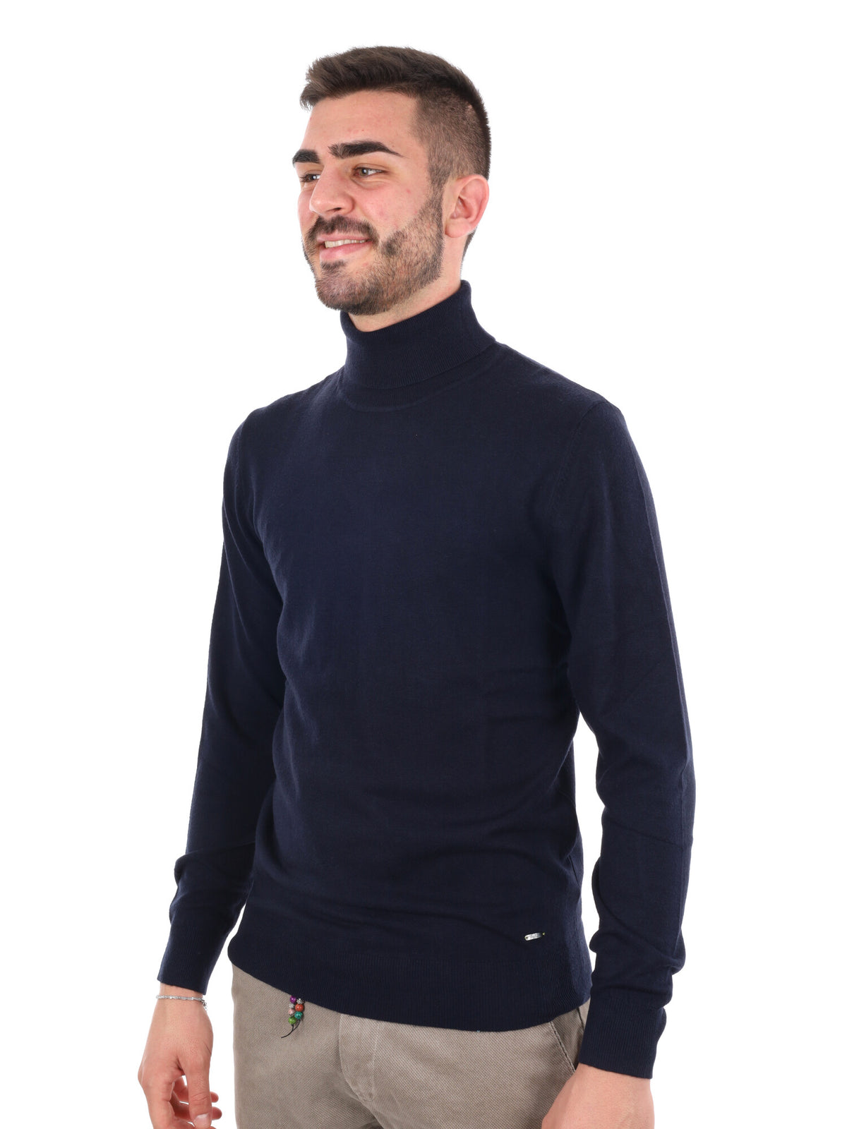 Gianni lupo dolcevit maglia da uomo blu