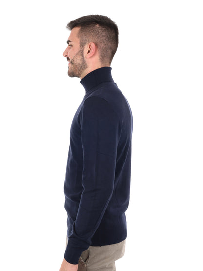 Gianni lupo dolcevit maglia da uomo blu