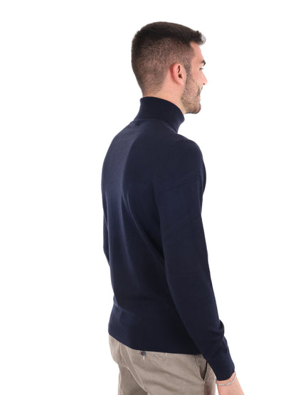 Gianni lupo dolcevit maglia da uomo blu