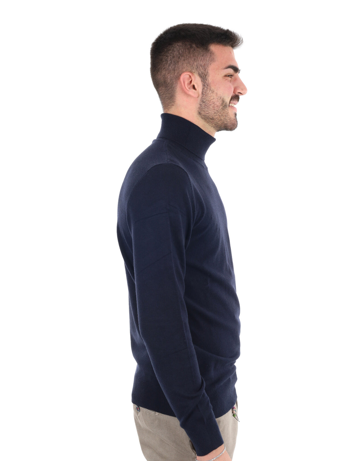 Gianni lupo dolcevit maglia da uomo blu