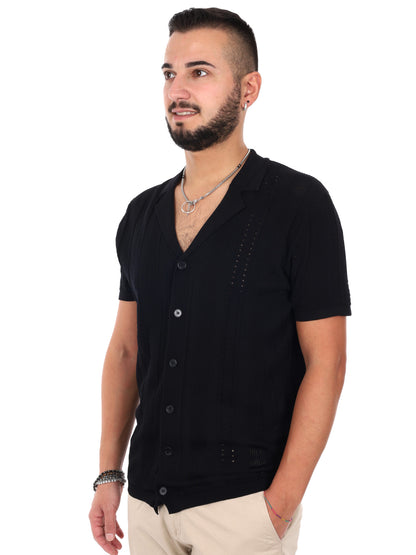 Gianni Lupo polo uomo nera casual per la primavera estate