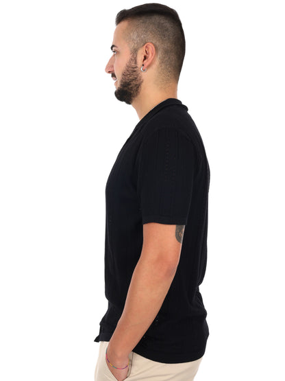 Gianni Lupo polo uomo nera casual per la primavera estate