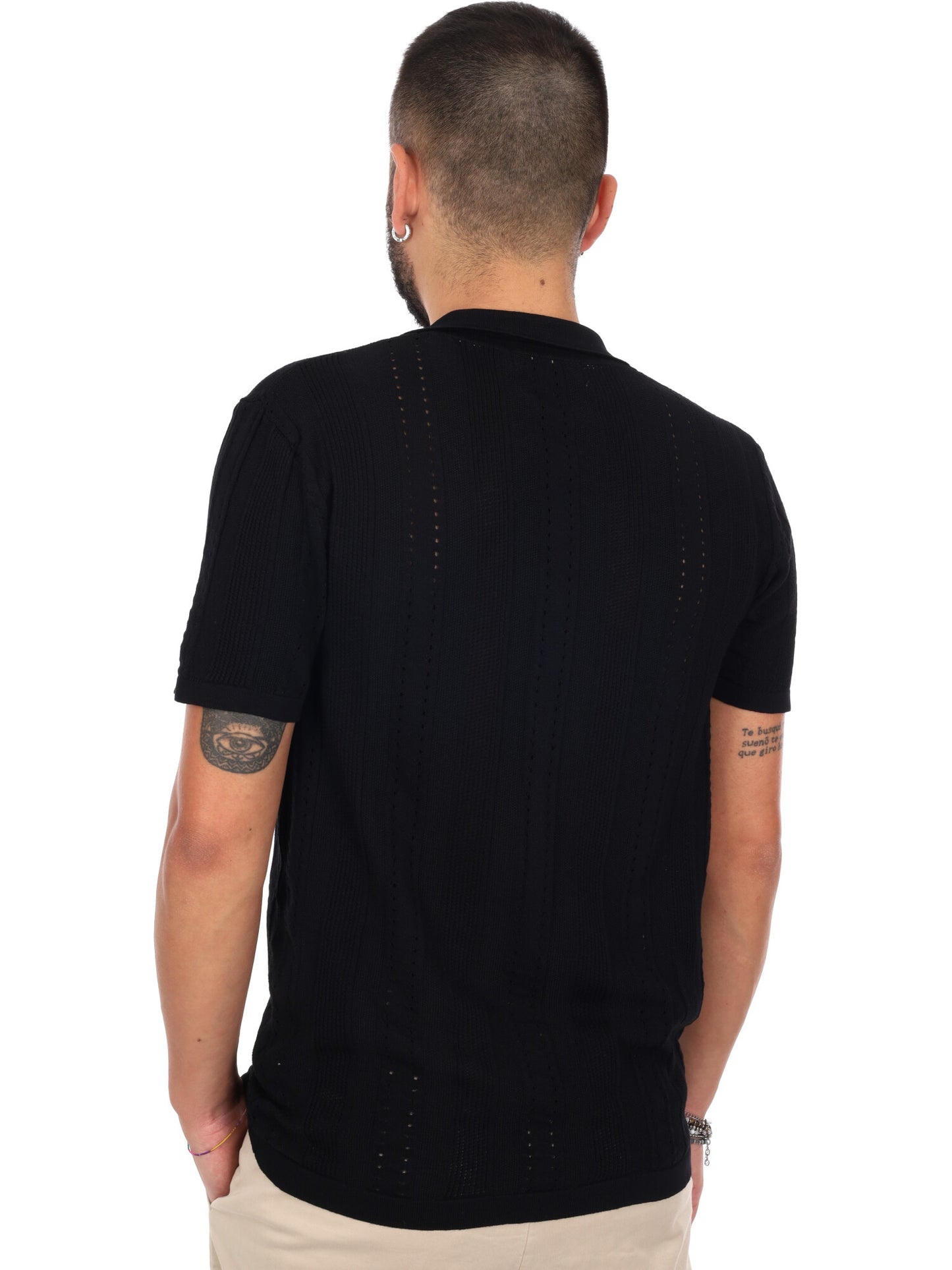 Gianni Lupo polo uomo nera casual per la primavera estate