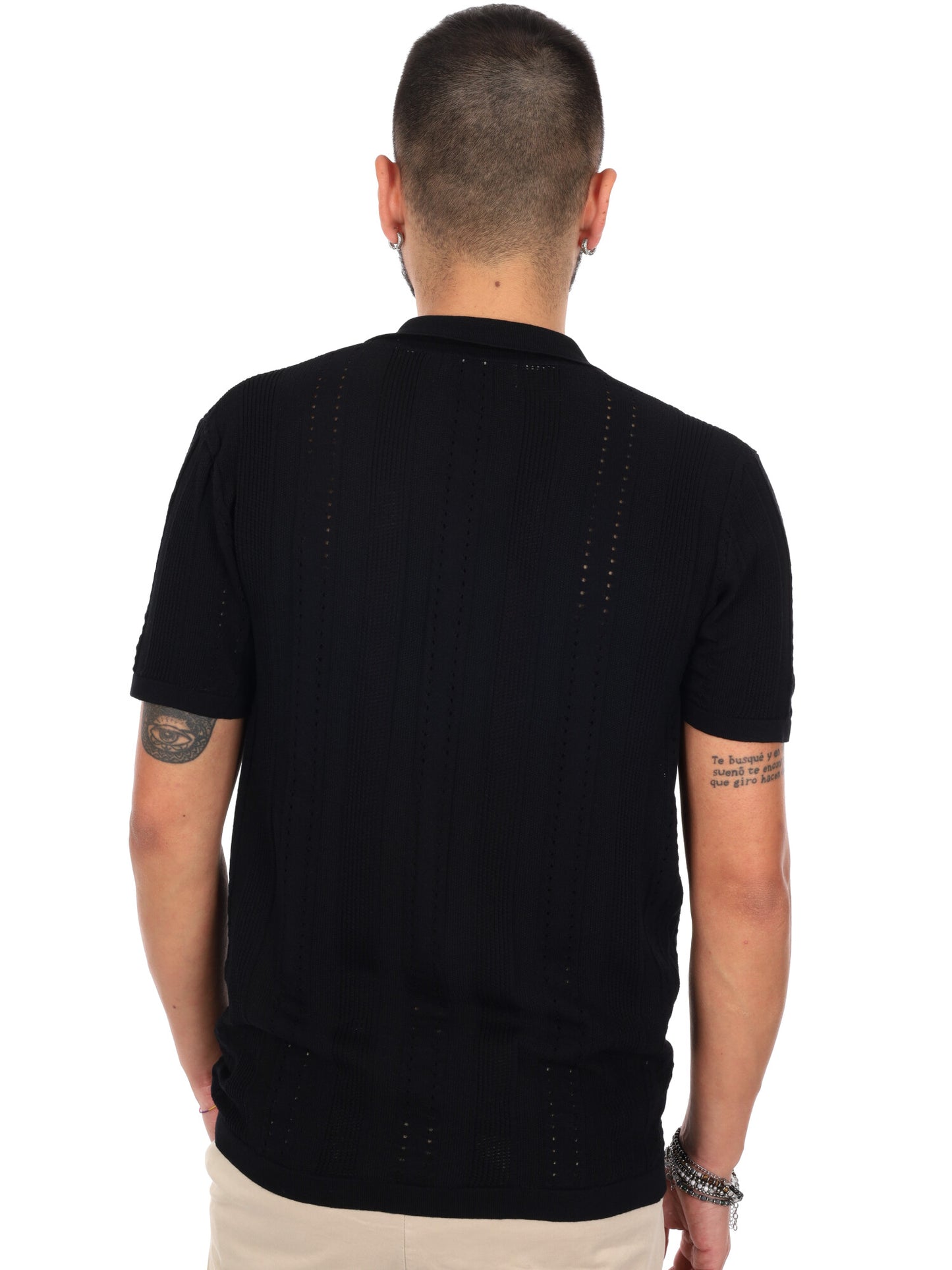 Gianni Lupo polo uomo nera casual per la primavera estate