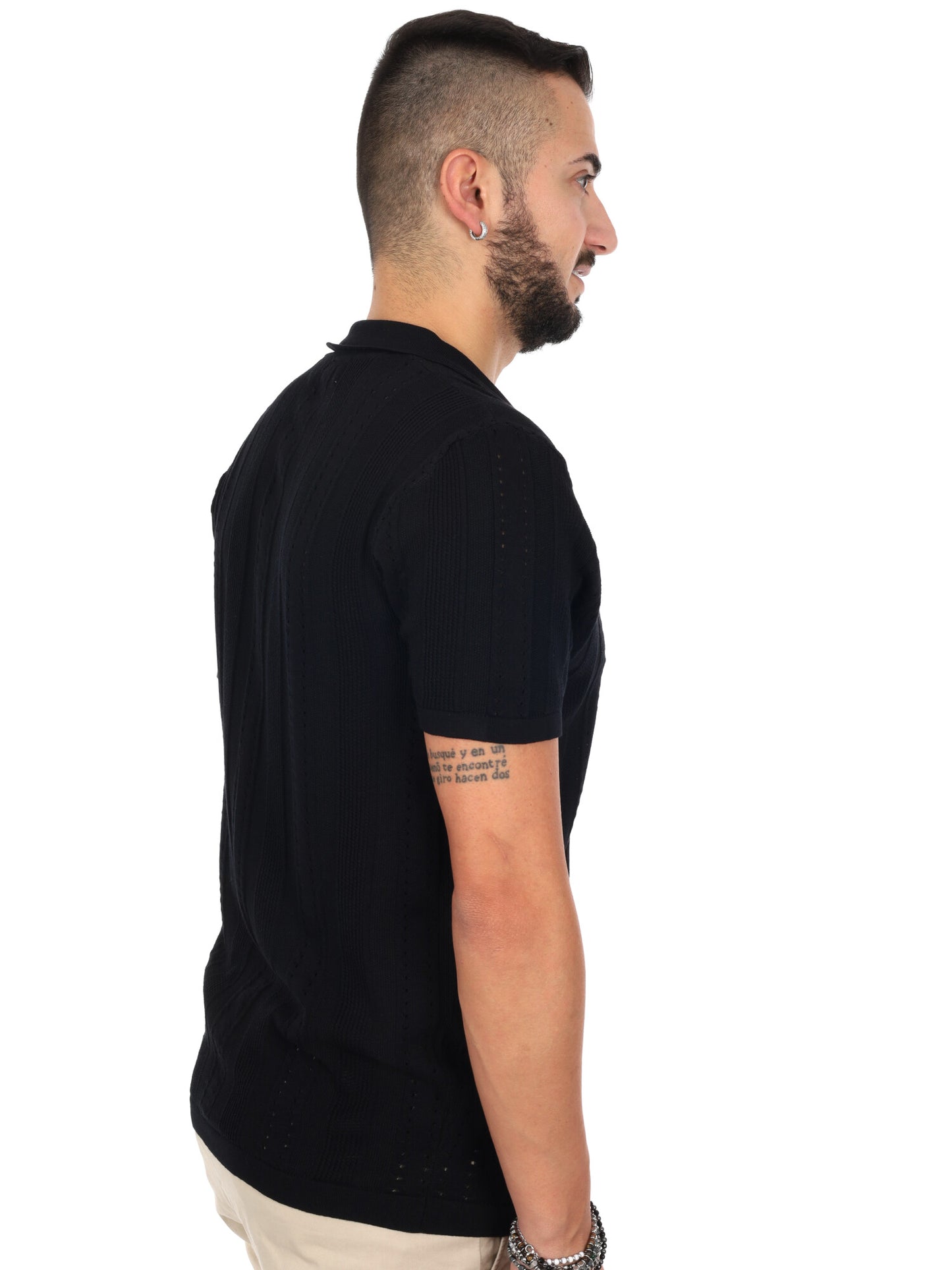 Gianni Lupo polo uomo nera casual per la primavera estate