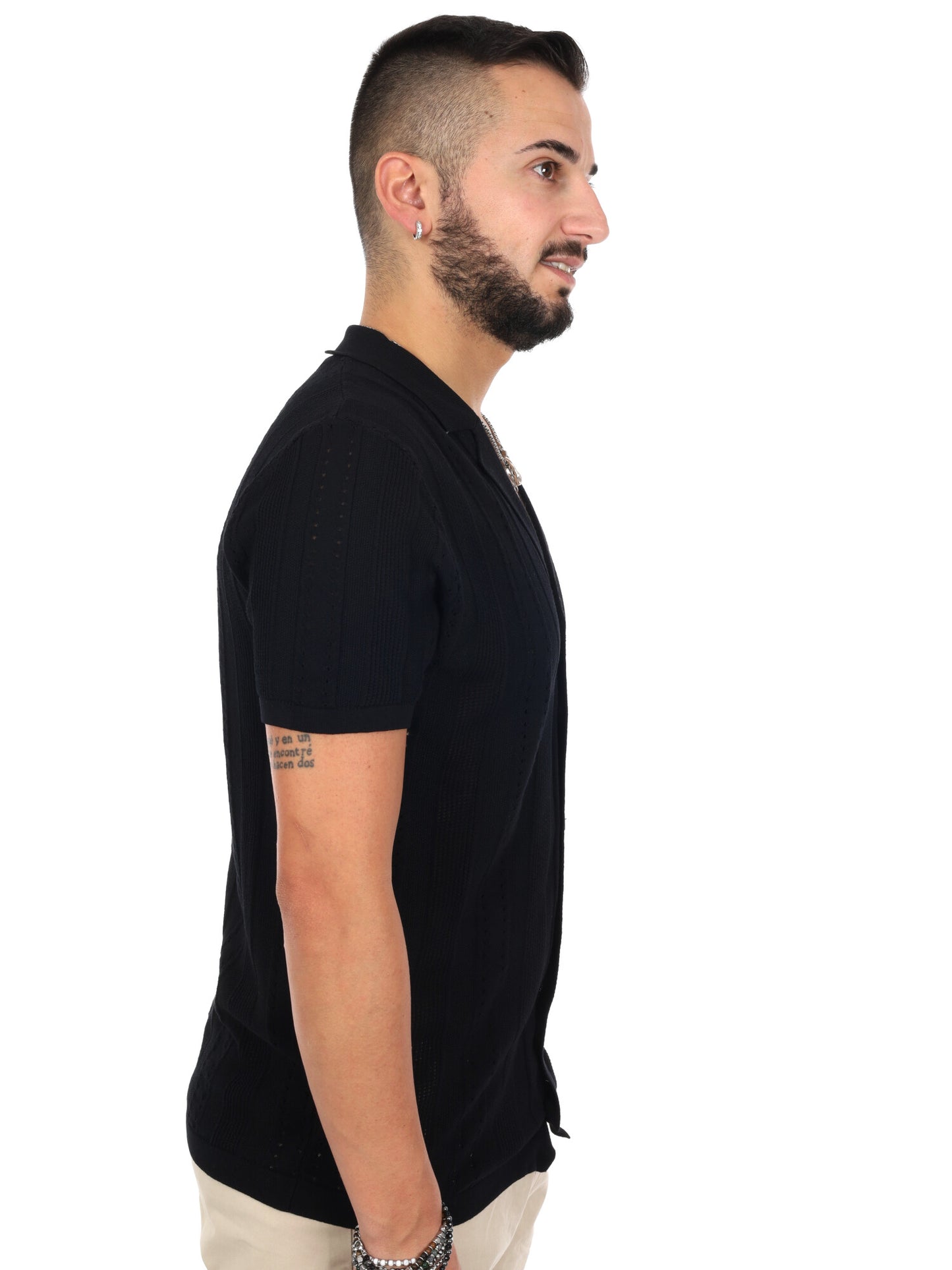 Gianni Lupo polo uomo nera casual per la primavera estate