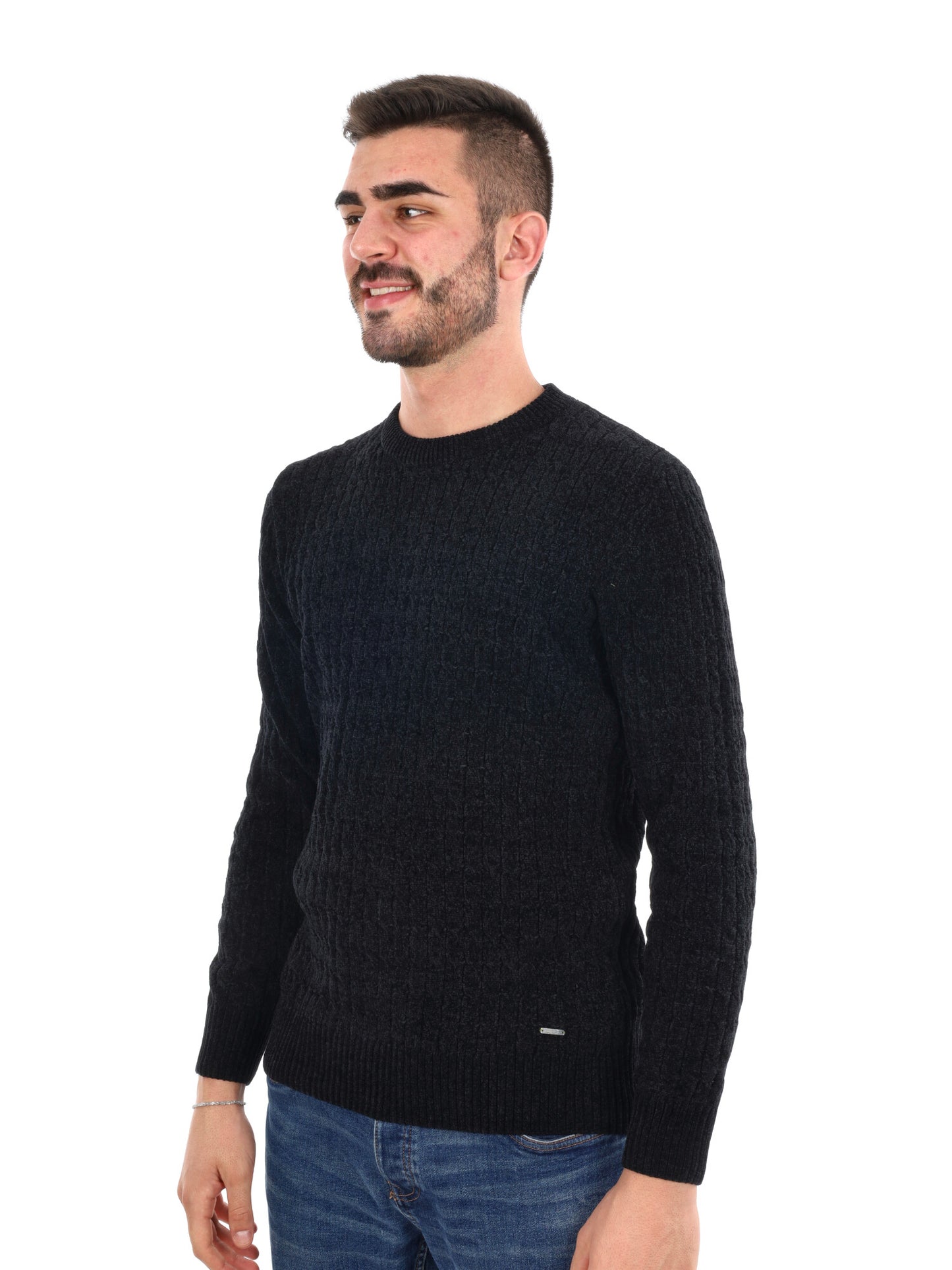 MAGLIONE GIROCOLLO GIANNI LUPO DA UOMO NERO