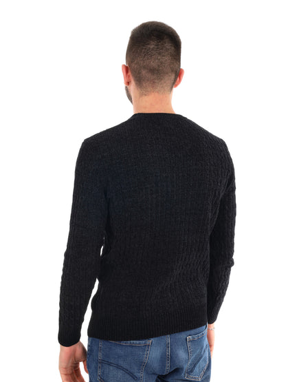 MAGLIONE GIROCOLLO GIANNI LUPO DA UOMO NERO