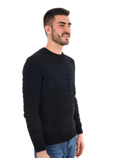 MAGLIONE GIROCOLLO GIANNI LUPO DA UOMO NERO