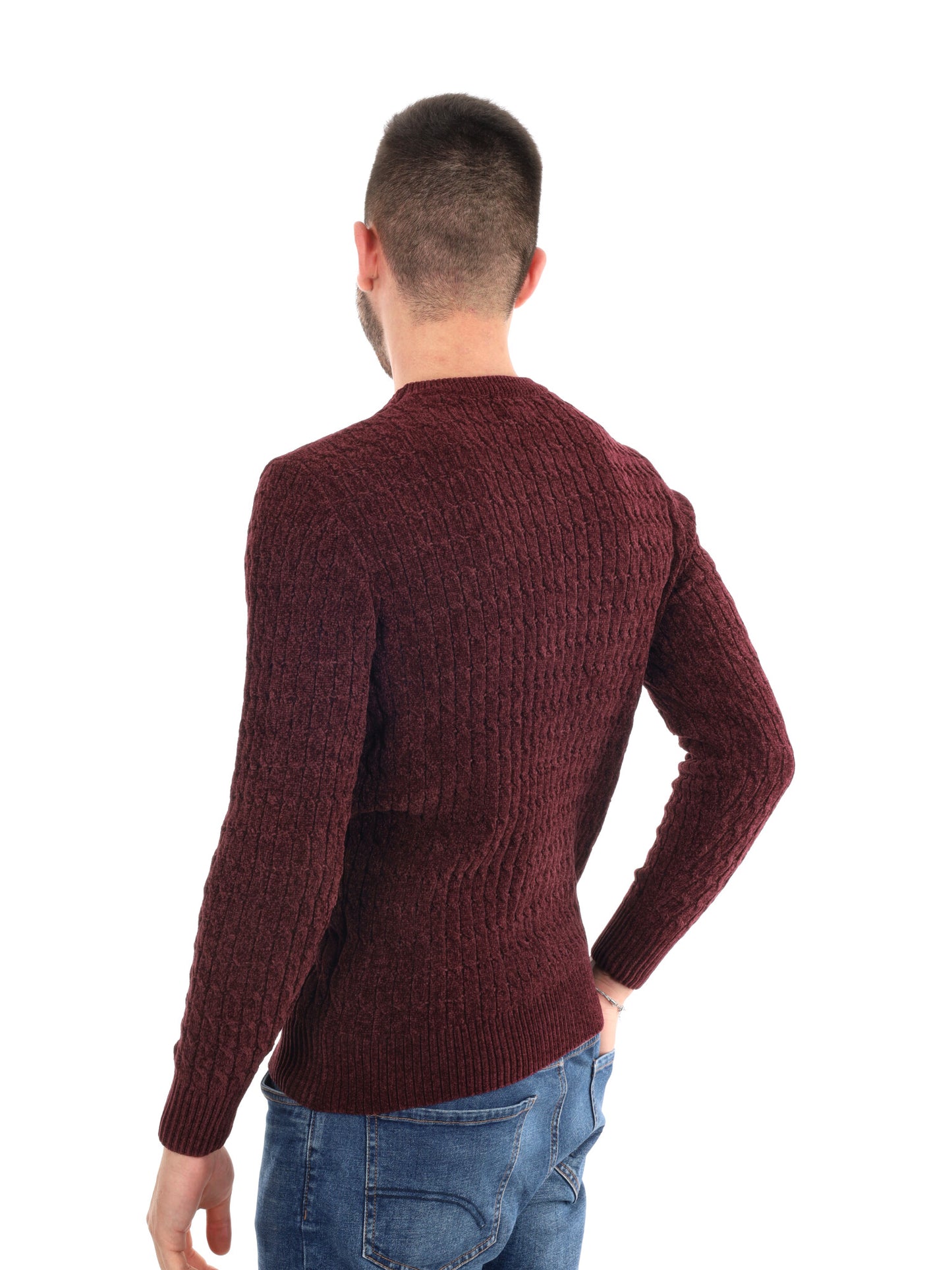 MAGLIONE GIROCOLLO GIANNI LUPO DA UOMO BORDEAUX