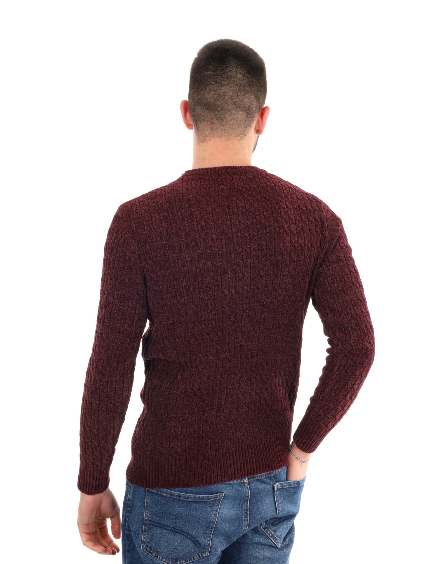 MAGLIONE GIROCOLLO GIANNI LUPO DA UOMO BORDEAUX