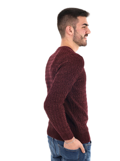 MAGLIONE GIROCOLLO GIANNI LUPO DA UOMO BORDEAUX