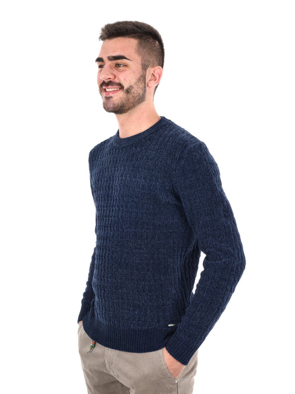 MAGLIONE GIROCOLLO GIANNI LUPO DA UOMO NAVY