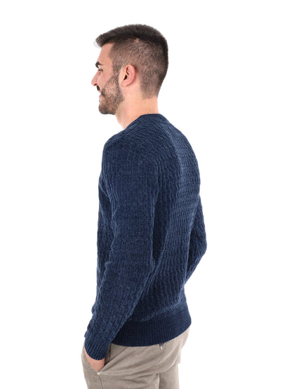 MAGLIONE GIROCOLLO GIANNI LUPO DA UOMO NAVY