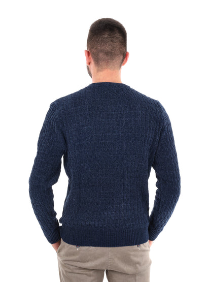 MAGLIONE GIROCOLLO GIANNI LUPO DA UOMO NAVY