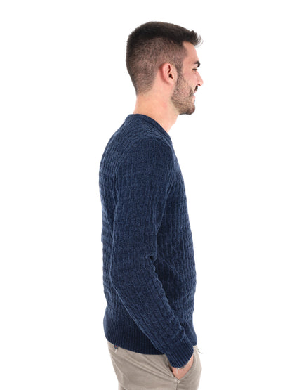 MAGLIONE GIROCOLLO GIANNI LUPO DA UOMO NAVY