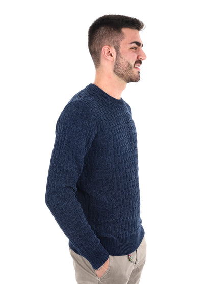 MAGLIONE GIROCOLLO GIANNI LUPO DA UOMO NAVY