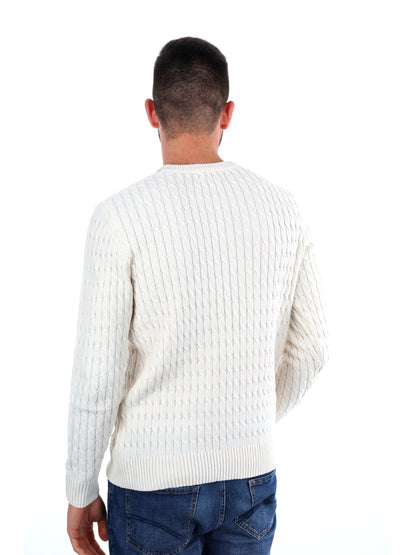 MAGLIONE GIROCOLLO GIANNI LUPO DA UOMO BIANCO