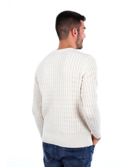 MAGLIONE GIROCOLLO GIANNI LUPO DA UOMO BIANCO