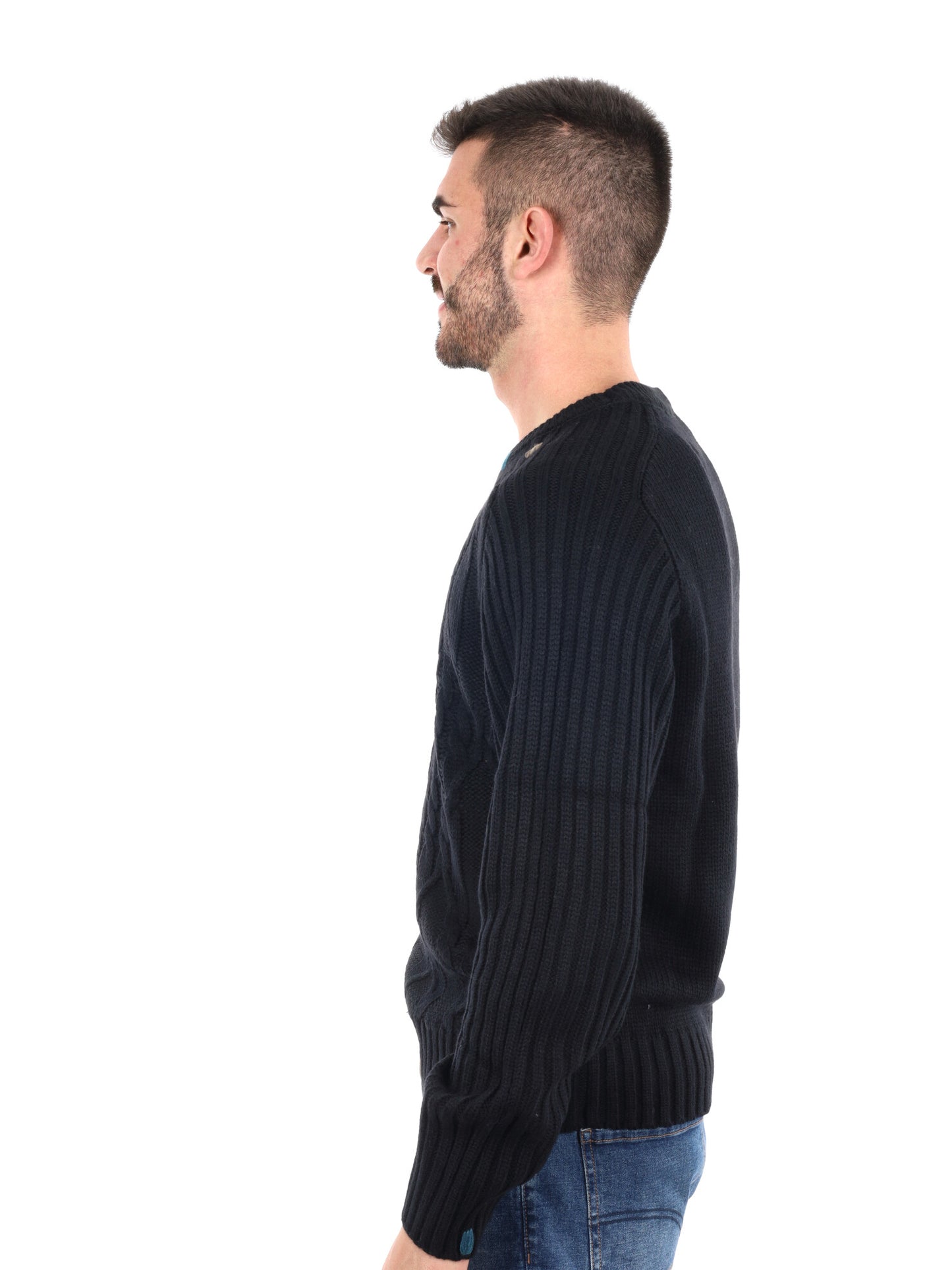 MAGLIOENE GIROCOLLO GIANNI LUPO DA UOMO NERO