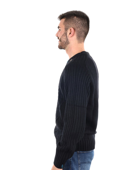 MAGLIOENE GIROCOLLO GIANNI LUPO DA UOMO NERO