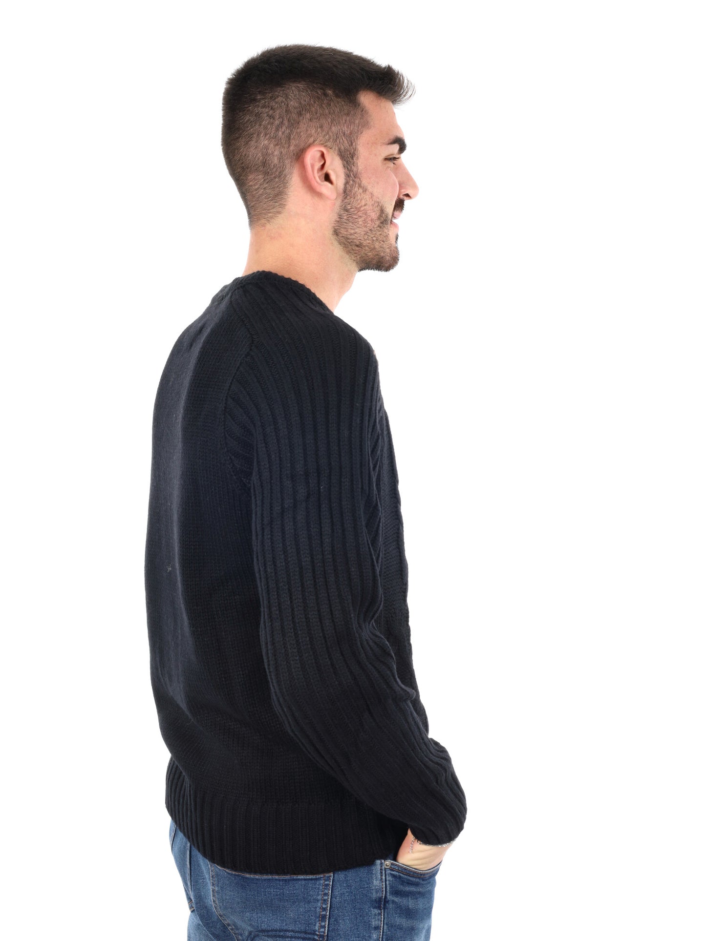 MAGLIOENE GIROCOLLO GIANNI LUPO DA UOMO NERO