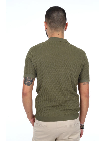 Polo in maglia casual verde da uomo Gianni Lupo