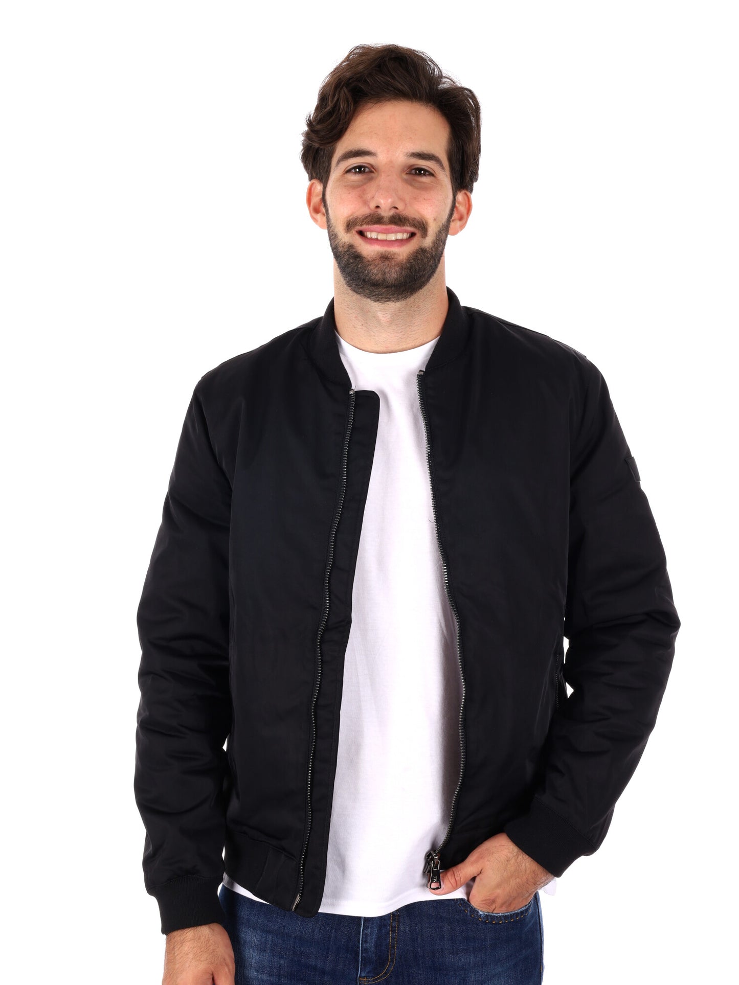 GIUBBINO BOMBER GIANNI LUPO DA UOMO NERO