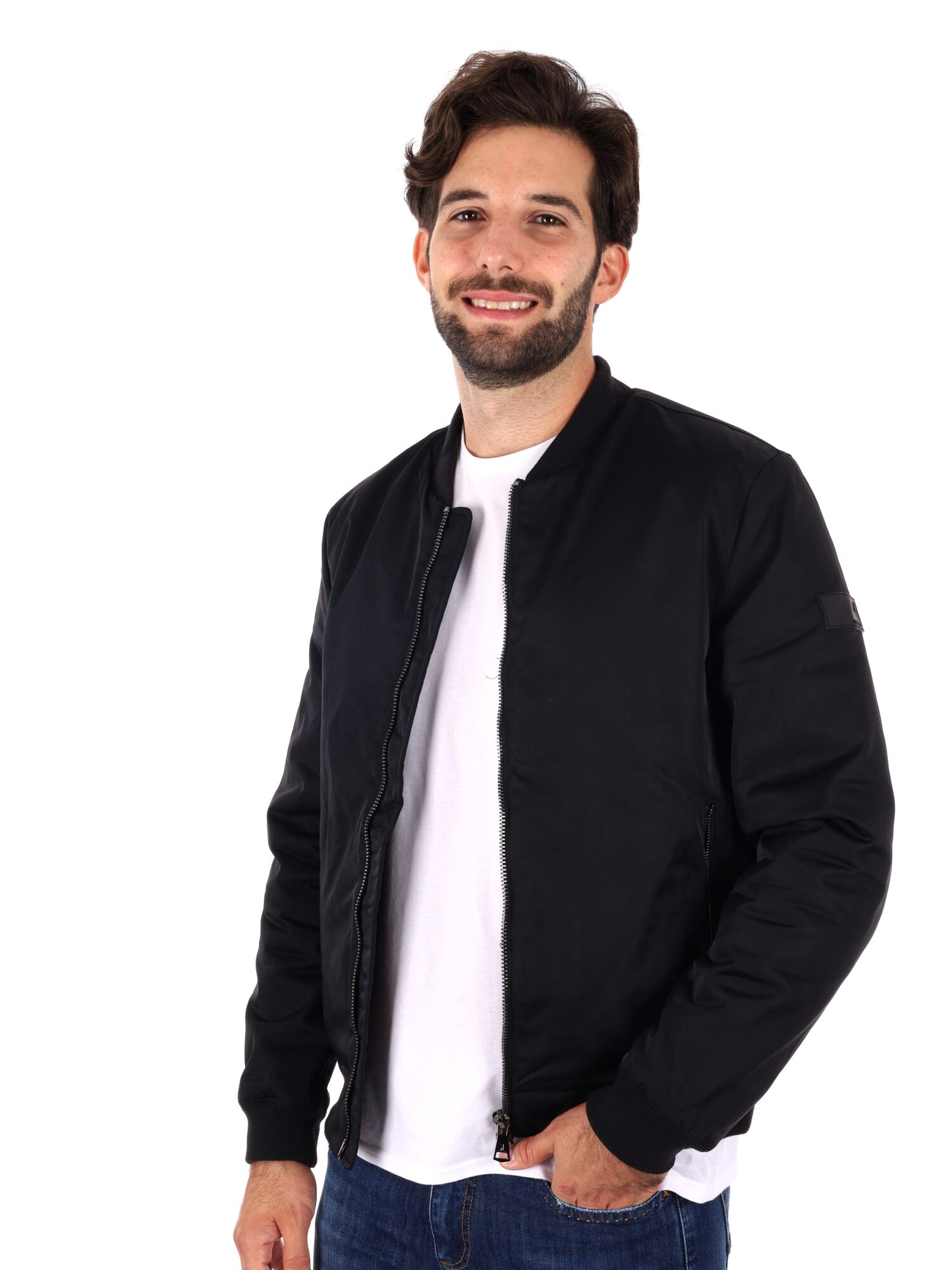 GIUBBINO BOMBER GIANNI LUPO DA UOMO NERO