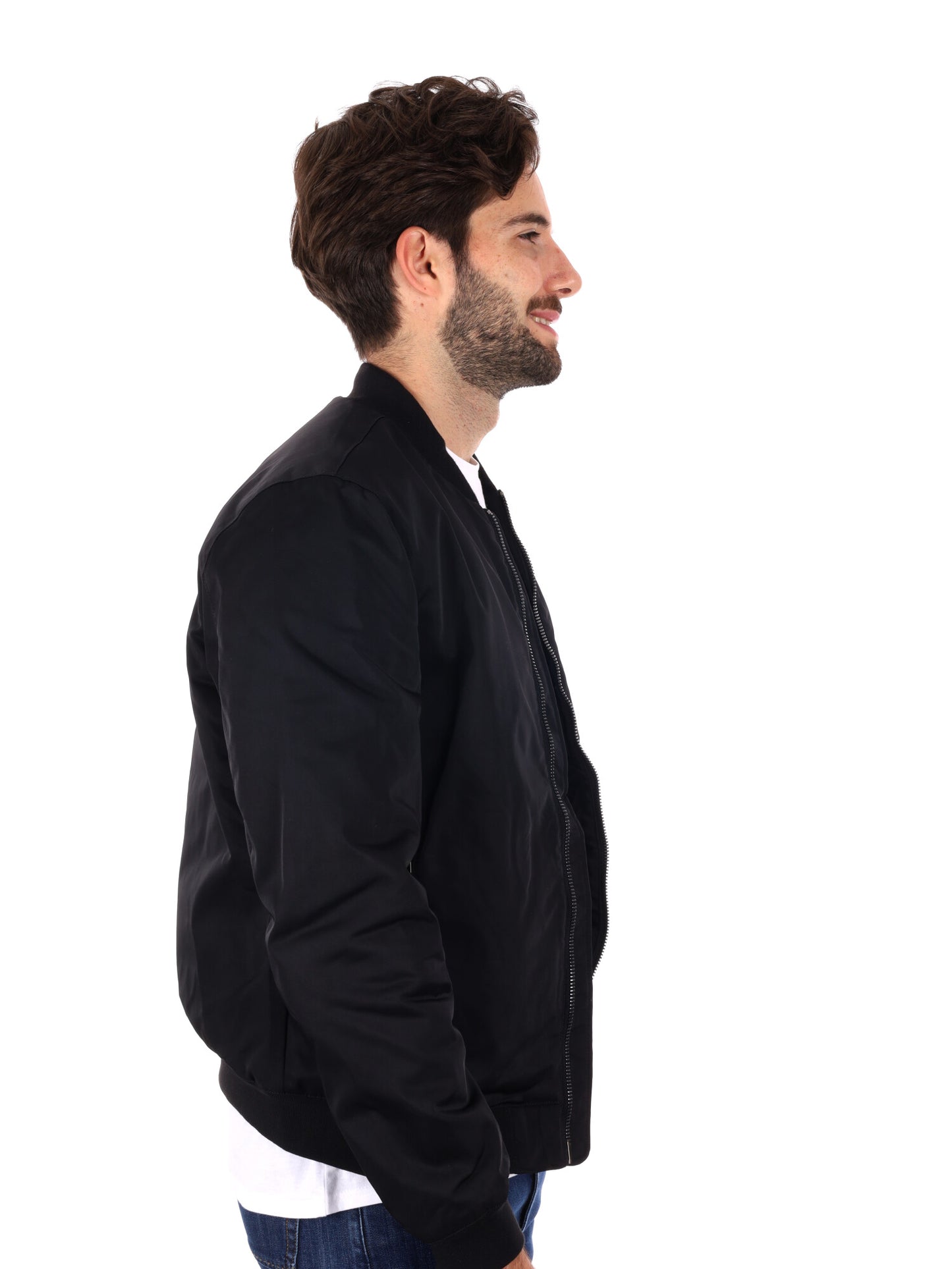 GIUBBINO BOMBER GIANNI LUPO DA UOMO NERO