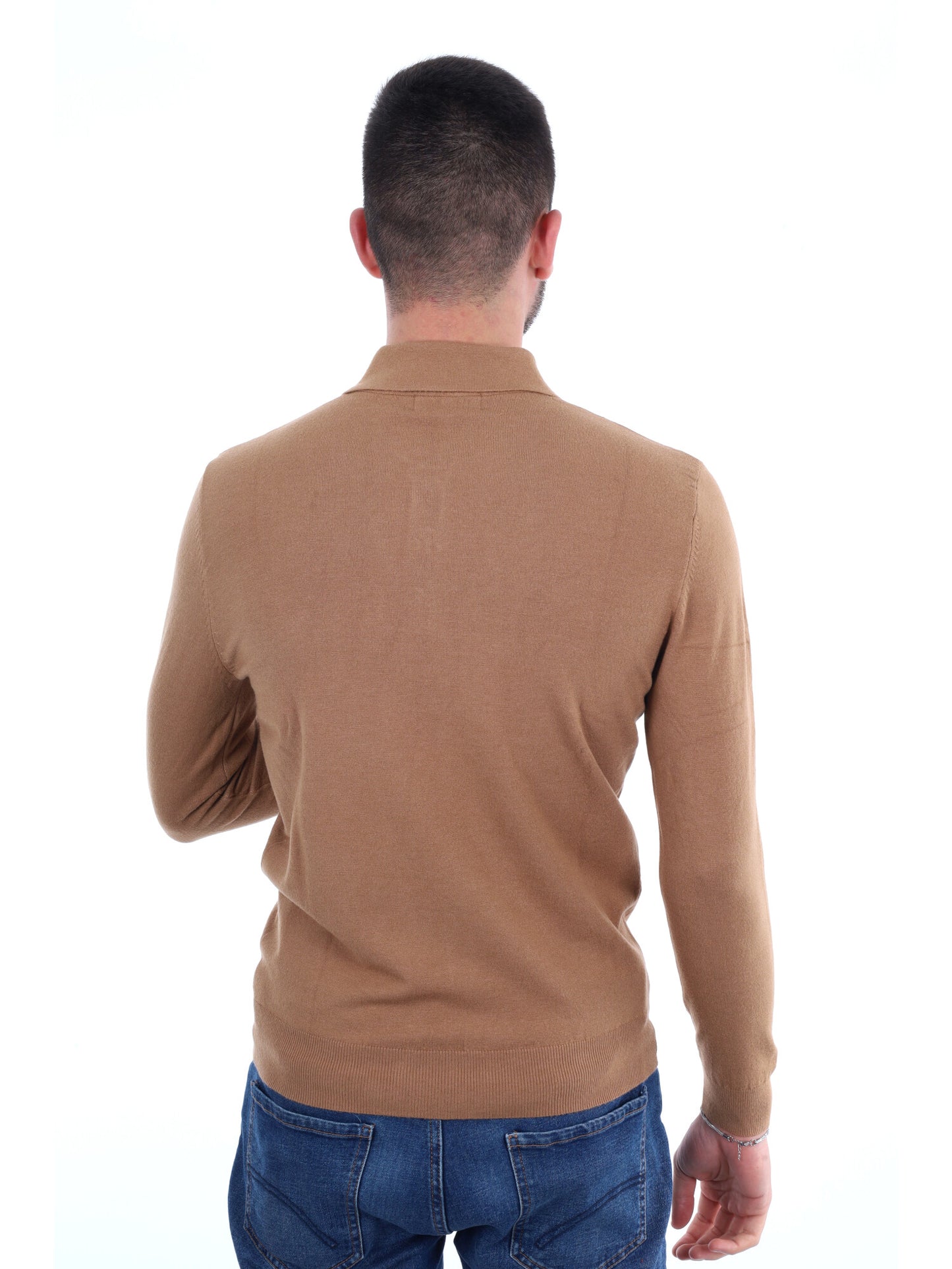 POLO MANICA LUNGA GIANNI LUPO DA UOMO BISCOTTO