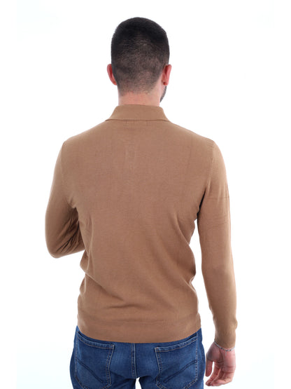 POLO MANICA LUNGA GIANNI LUPO DA UOMO BISCOTTO