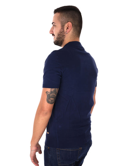 Polo Gianni Lupo da uomo blu casual