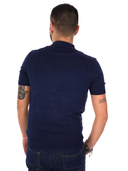 Polo Gianni Lupo da uomo blu casual