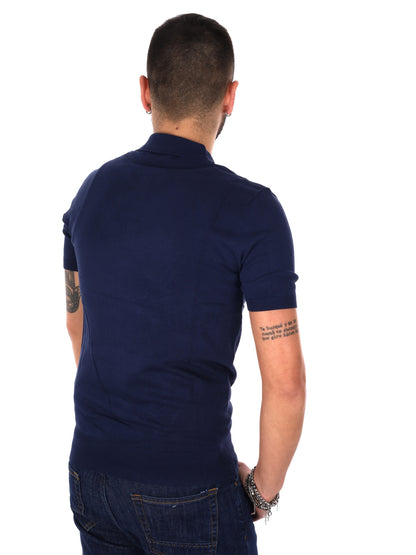Polo Gianni Lupo da uomo blu casual