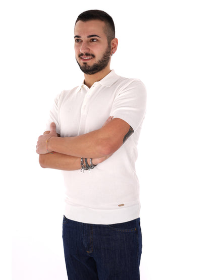 Gianni Lupo Polo bianca da uomo dal design classico e moderno