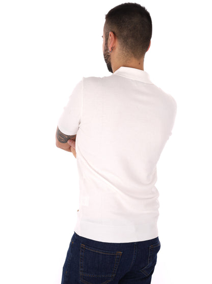 Gianni Lupo Polo bianca da uomo dal design classico e moderno