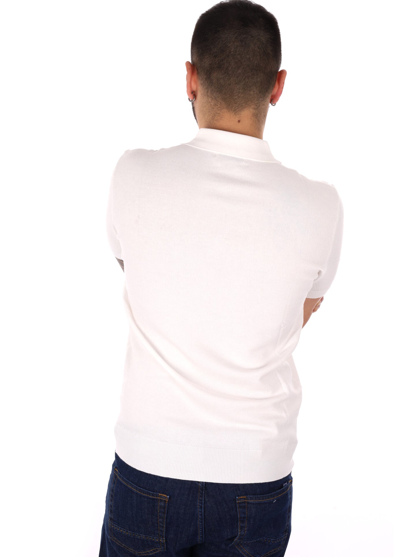 Gianni Lupo Polo bianca da uomo dal design classico e moderno