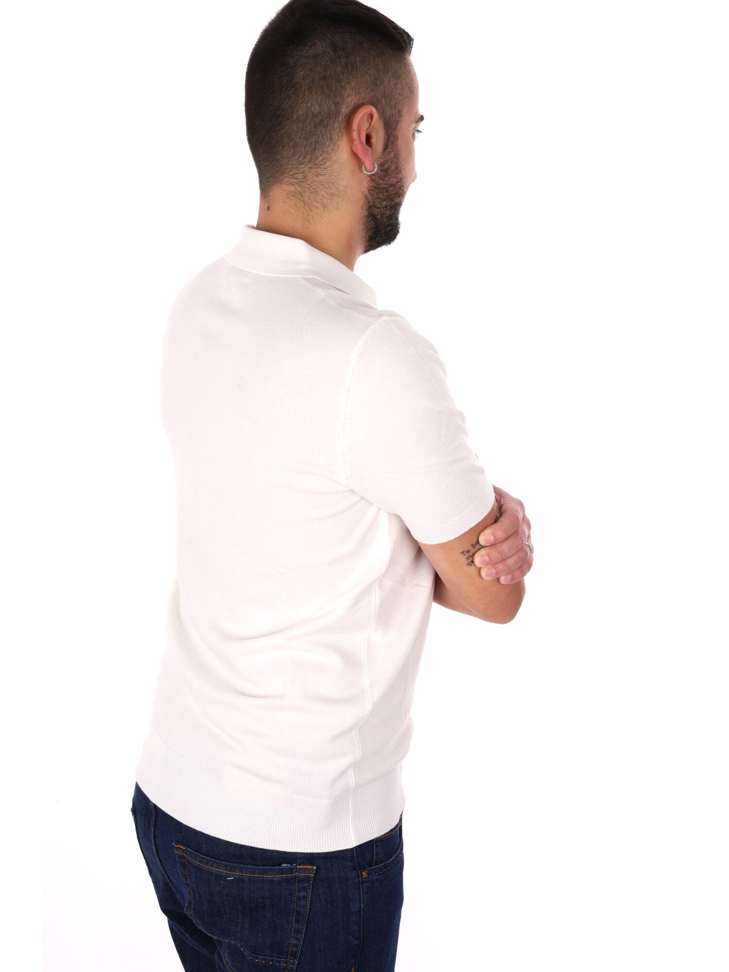 Gianni Lupo Polo bianca da uomo dal design classico e moderno