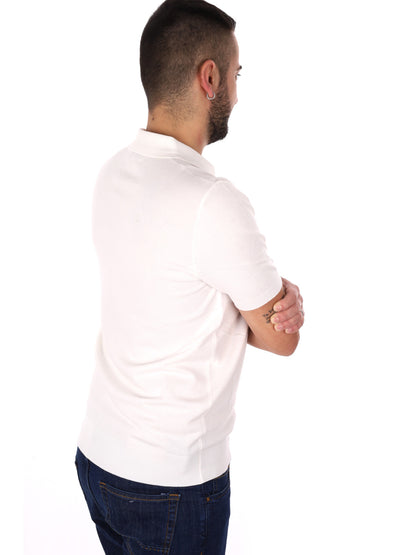 Gianni Lupo Polo bianca da uomo dal design classico e moderno