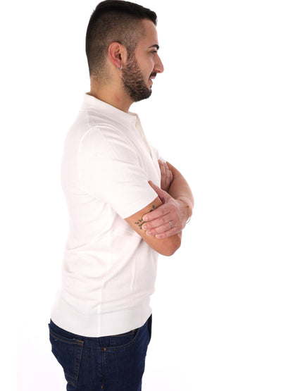 Gianni Lupo Polo bianca da uomo dal design classico e moderno