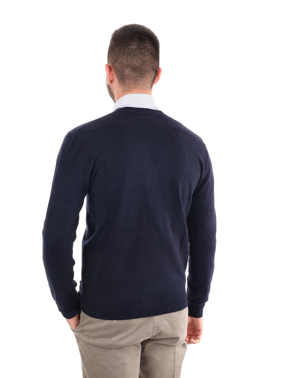 Gianni lupo cardigan maglia da uomo blu