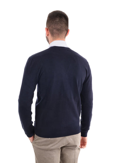 Gianni lupo cardigan maglia da uomo blu