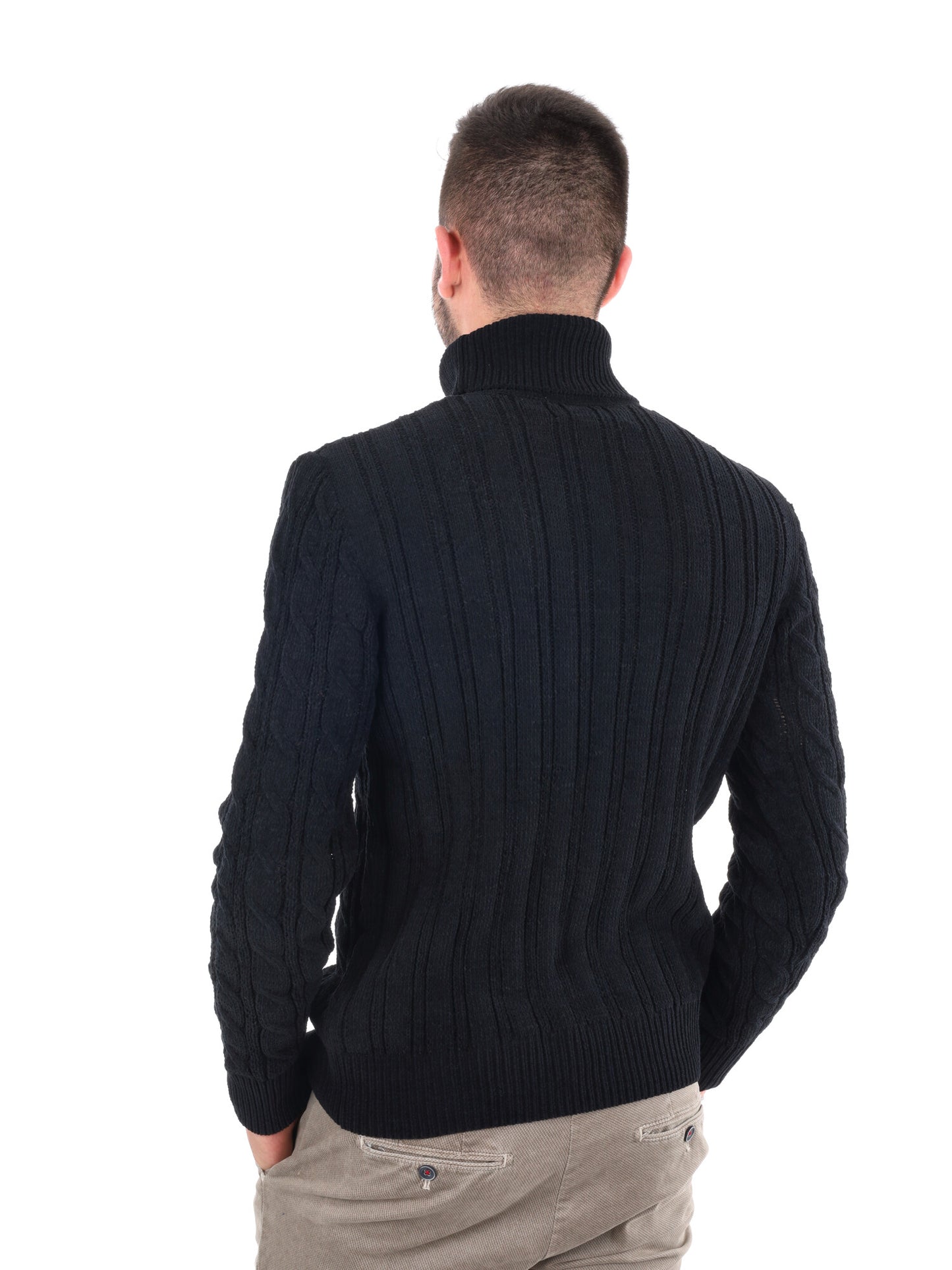 MAGLIONE CON COLLO DOLCEVITA GIANNI LUPO DA UOMO NERO