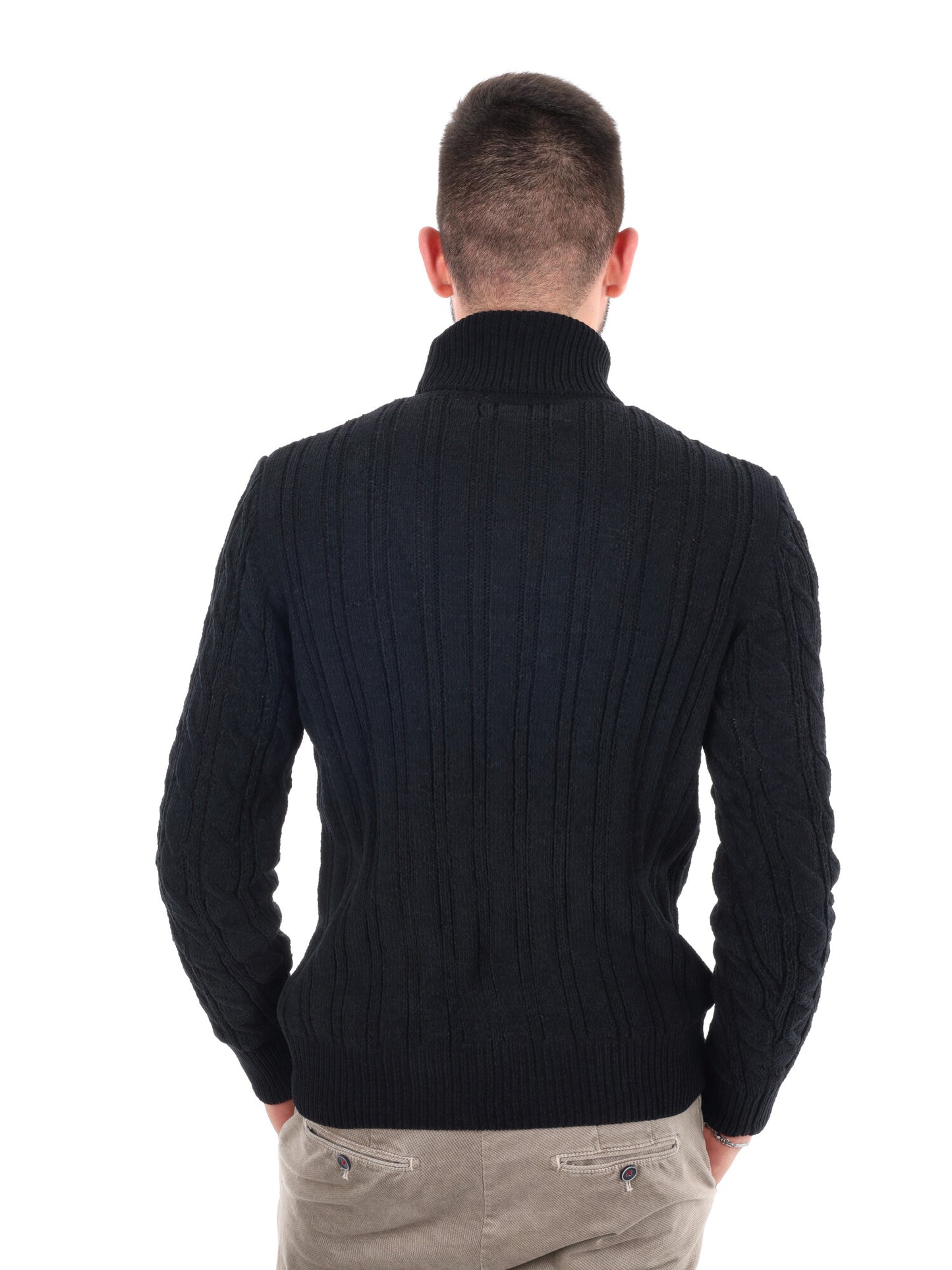 MAGLIONE CON COLLO DOLCEVITA GIANNI LUPO DA UOMO NERO