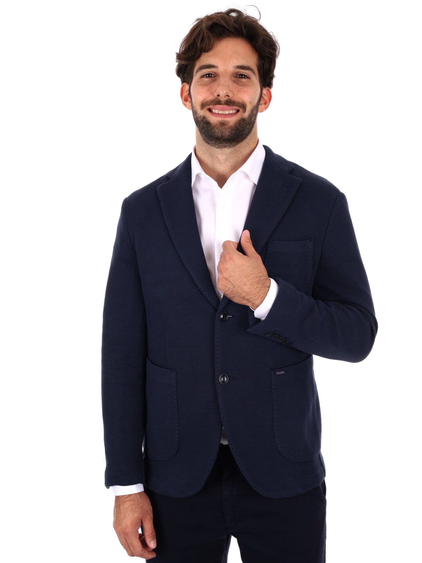 GIACCA MONOPETTO GIANNI LUPO BLU